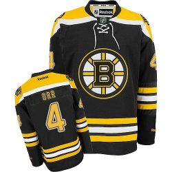 Bobby Orr Reebok Boston Bruins Premier Black Home NHL Jersey
