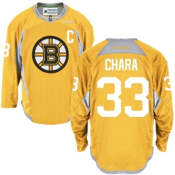 Zdeno Chara Reebok Boston Bruins Authentic Gold Practice NHL Jersey