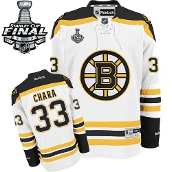 Zdeno Chara Reebok Boston Bruins Premier White Away 2013 Stanley Cup Finals NHL Jersey