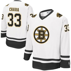 Zdeno Chara Reebok Boston Bruins Authentic White Fashion NHL Jersey