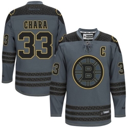 Zdeno Chara Reebok Boston Bruins Authentic Charcoal Cross Check Fashion NHL Jersey