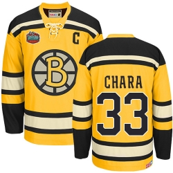 Zdeno Chara CCM Boston Bruins Authentic Gold Winter Classic Throwback NHL Jersey