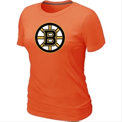 NHL Women's Boston Bruins Big & Tall Logo T-Shirt - Orange