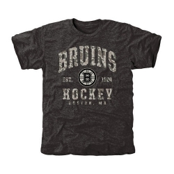 NHL Boston Bruins Black Camo Stack Tri-Blend T-Shirt