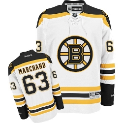 Brad Marchand Reebok Boston Bruins Authentic White Away NHL Jersey