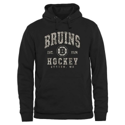 NHL Boston Bruins Black Camo Stack Pullover Hoodie