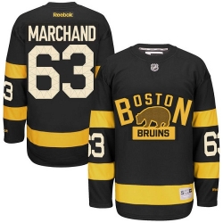 Brad Marchand Youth Reebok Boston Bruins Authentic Black 2016 Winter Classic NHL Jersey