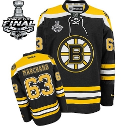 Brad Marchand Reebok Boston Bruins Premier Black Home 2013 Stanley Cup Finals NHL Jersey
