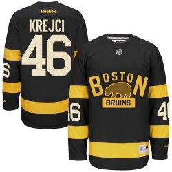 David Krejci Reebok Boston Bruins Premier Black 2016 Winter Classic NHL Jersey