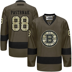 David Pastrnak Reebok Boston Bruins Authentic Green Salute to Service NHL Jersey