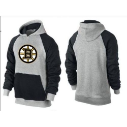NHL Boston Bruins Big & Tall Logo Pullover Hoodie - Grey/Black