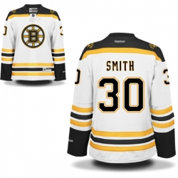 Jeremy Smith Women's Reebok Boston Bruins Premier White Away Jersey