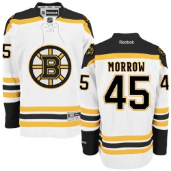 Joe Morrow Reebok Boston Bruins Premier White Away Jersey