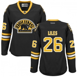 John-Michael Liles Women's Reebok Boston Bruins Authentic Black Alternate Jersey