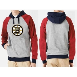 NHL Boston Bruins Big & Tall Logo Pullover Hoodie - Grey/Red