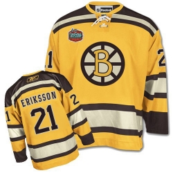 Loui Eriksson Reebok Boston Bruins Authentic Gold Winter Classic NHL Jersey