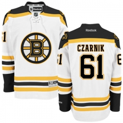 Austin Czarnik Reebok Boston Bruins Premier White Away Jersey