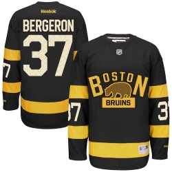 Patrice Bergeron Reebok Boston Bruins Authentic Black 2016 Winter Classic NHL Jersey