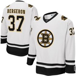 Patrice Bergeron Reebok Boston Bruins Authentic White Fashion NHL Jersey