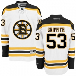 Seth Griffith Reebok Boston Bruins Authentic White Away Jersey
