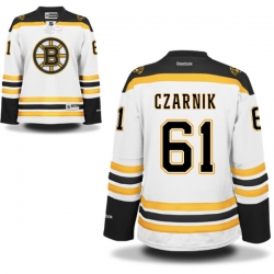 Austin Czarnik Women's Reebok Boston Bruins Premier White Away Jersey