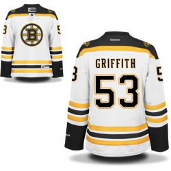 Seth Griffith Women's Reebok Boston Bruins Authentic White Away Jersey