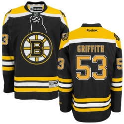 Seth Griffith Youth Reebok Boston Bruins Authentic Black Home Jersey