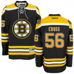 Tommy Cross Reebok Boston Bruins Authentic Black Home Jersey