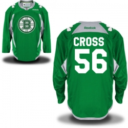 Tommy Cross Reebok Boston Bruins Authentic Green St. Patrick's Day Practice Jersey