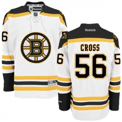 Tommy Cross Youth Reebok Boston Bruins Authentic White Away Jersey