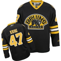 Torey Krug Reebok Boston Bruins Authentic Black Third NHL Jersey