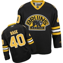 Tuukka Rask Reebok Boston Bruins Authentic Black Third NHL Jersey