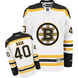 Tuukka Rask Youth Reebok Boston Bruins Authentic White Away NHL Jersey