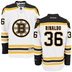 Zac Rinaldo Youth Reebok Boston Bruins Premier White Away Jersey