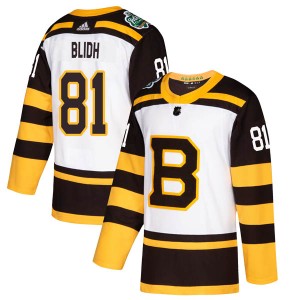 Anton Blidh Youth Adidas Boston Bruins Authentic White 2019 Winter Classic Jersey