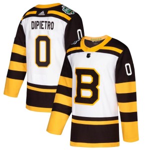 Michael DiPietro Youth Adidas Boston Bruins Authentic White 2019 Winter Classic Jersey