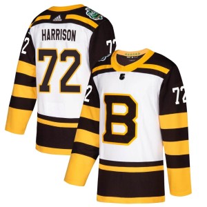 Brett Harrison Youth Adidas Boston Bruins Authentic White 2019 Winter Classic Jersey