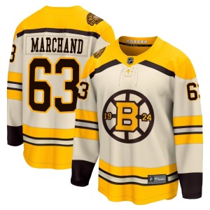 Brad Marchand Youth Fanatics Branded Boston Bruins Premier Cream Breakaway 100th Anniversary Jersey