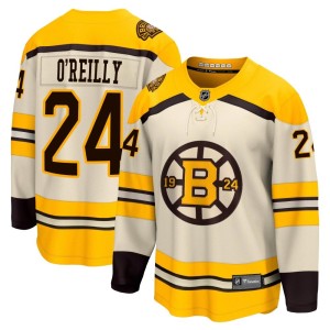 Terry O'Reilly Youth Fanatics Branded Boston Bruins Premier Cream Breakaway 100th Anniversary Jersey