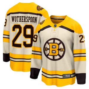 Parker Wotherspoon Youth Fanatics Branded Boston Bruins Premier Cream Breakaway 100th Anniversary Jersey