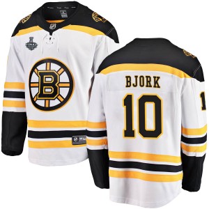 Anders Bjork Youth Fanatics Branded Boston Bruins Breakaway White Away 2019 Stanley Cup Final Bound Jersey