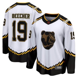 Johnny Beecher Youth Fanatics Branded Boston Bruins Breakaway White Special Edition 2.0 Jersey