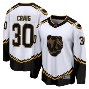 Jim Craig Youth Fanatics Branded Boston Bruins Breakaway White Special Edition 2.0 Jersey