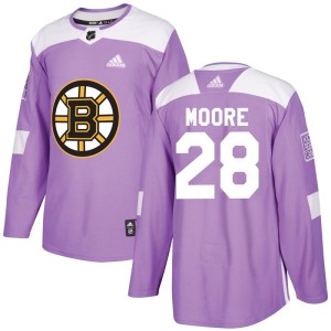 Dominic Moore Men's Adidas Boston Bruins Authentic Purple Fights Cancer Practice Jersey