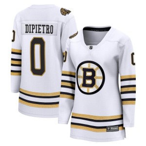 Michael DiPietro Women's Fanatics Branded Boston Bruins Premier White Breakaway 100th Anniversary Jersey