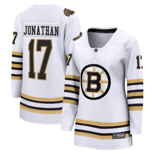 Stan Jonathan Women's Fanatics Branded Boston Bruins Premier White Breakaway 100th Anniversary Jersey