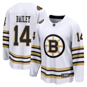 Garnet Ace Bailey Youth Fanatics Branded Boston Bruins Premier White Breakaway 100th Anniversary Jersey