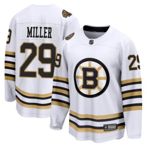 Jay Miller Youth Fanatics Branded Boston Bruins Premier White Breakaway 100th Anniversary Jersey