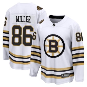 Kevan Miller Youth Fanatics Branded Boston Bruins Premier White Breakaway 100th Anniversary Jersey