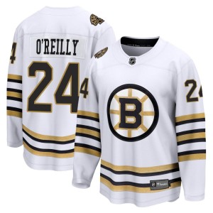 Terry O'Reilly Youth Fanatics Branded Boston Bruins Premier White Breakaway 100th Anniversary Jersey